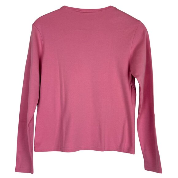 L.L. Bean Women’s Long Sleeve Tee XS Pink Pima Cotton Crewneck Top Casual Soft - Picture 6 of 7